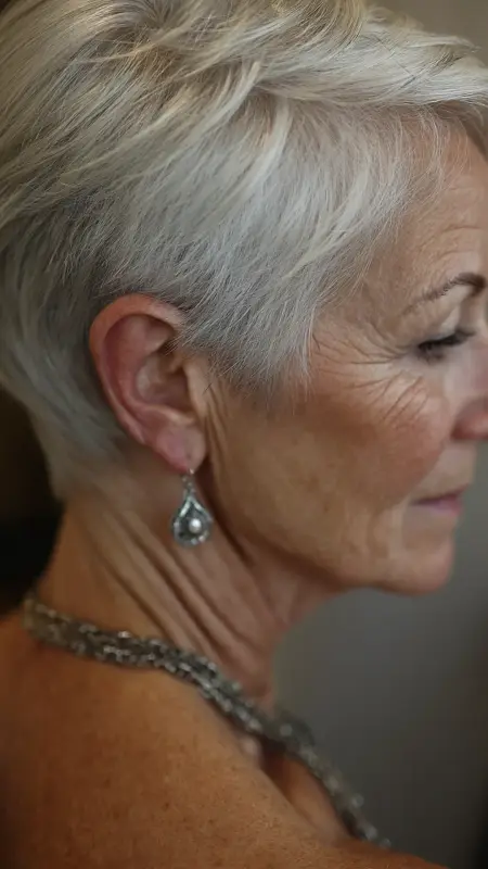 Tapered Neck-Length Cut - Hairstyles for women over 70 with fine hair