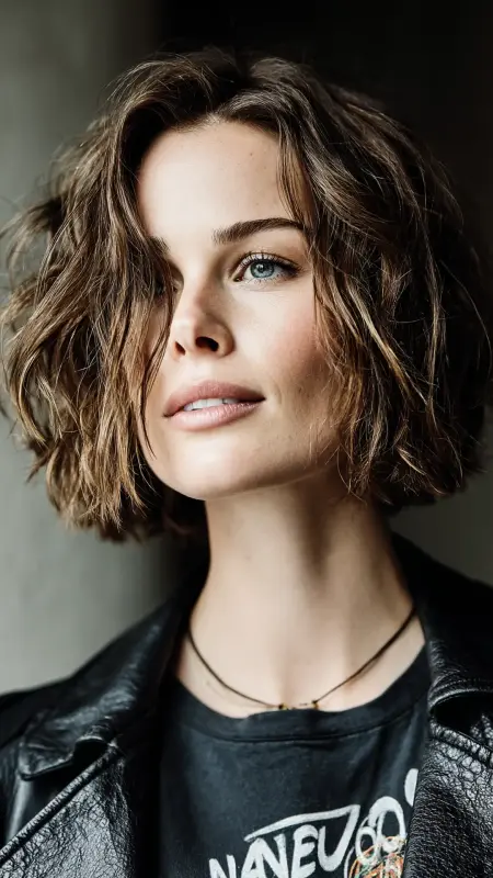 Textured Feathered Bob - Feathered Bob Hairstyles