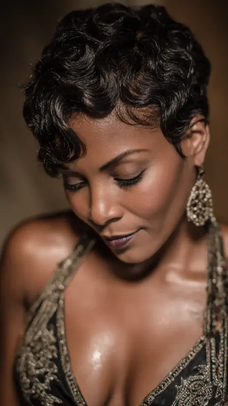 Textured Finger Waves - Short Haircuts For Black Women Over 50
