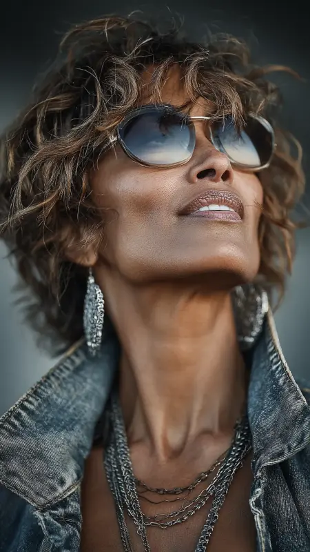Textured Shag Cut - medium length hair for women over 50
