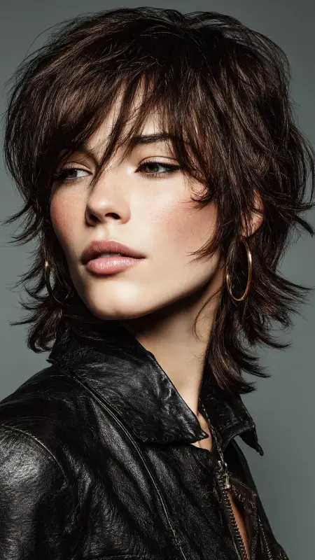 Textured Shoulder-Length Shag - Classy haircuts for women