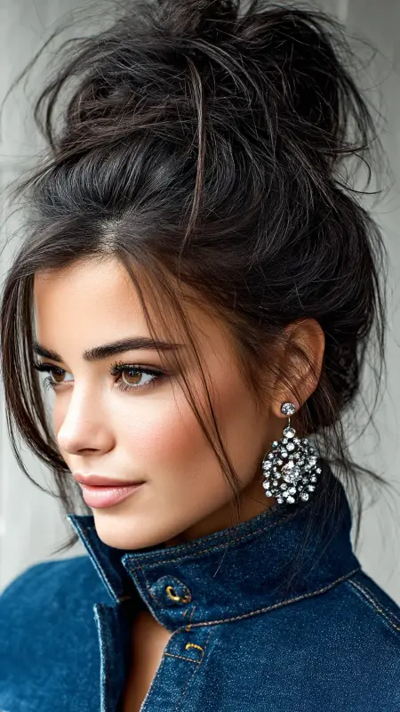 Textured Top Knot - Coarse Hairstyles For Women