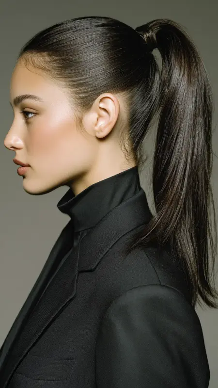 The Sleek High Ponytail with Tailored Layers - Sophisticated haircut