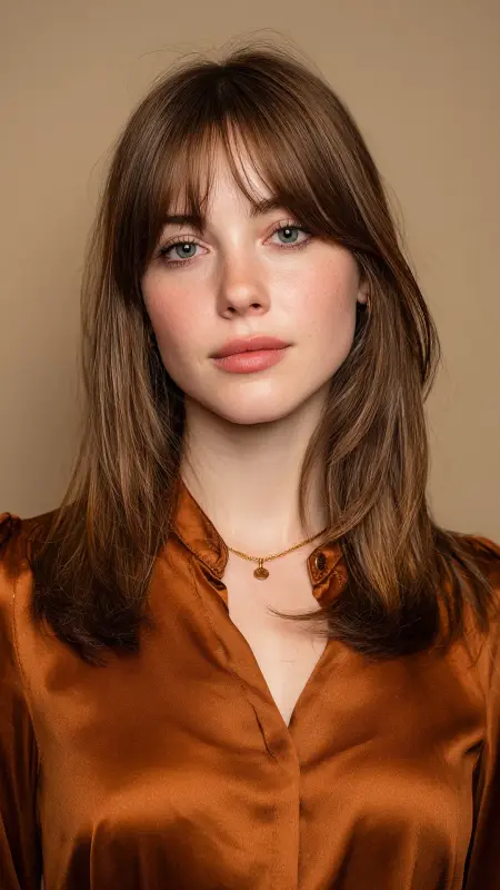 The Soft Blunt Cut with Wispy Bangs - Sophisticated haircut
