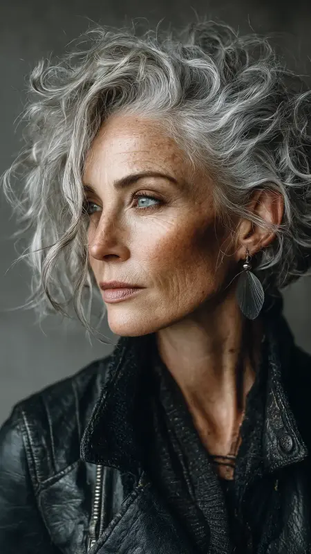 Tousled Chin-Length Shag - Shaggy Hairstyles For Women Over 50