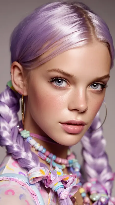 Ultra-Sleek Pigtails - Glass Hair
