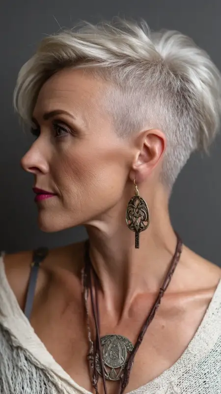 Undercut Pixie - Pixie hairstyles for older women over 60