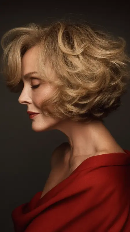 Voluminous Blowout - Hairstyles for women over 70 with thinning hair