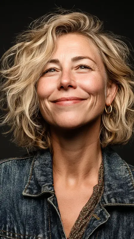 Voluminous Crown Short Shag - Hairstyles For Women Over 50 With Thinning Hair
