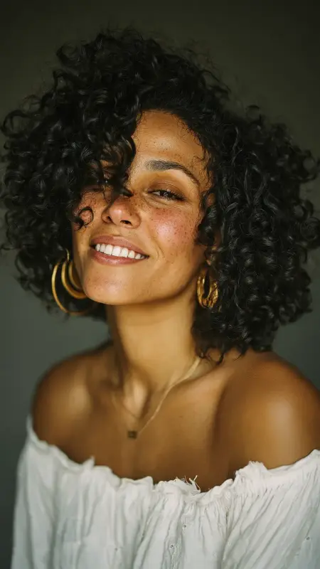 Voluminous Curly Bob - Coarse Hairstyles For Women