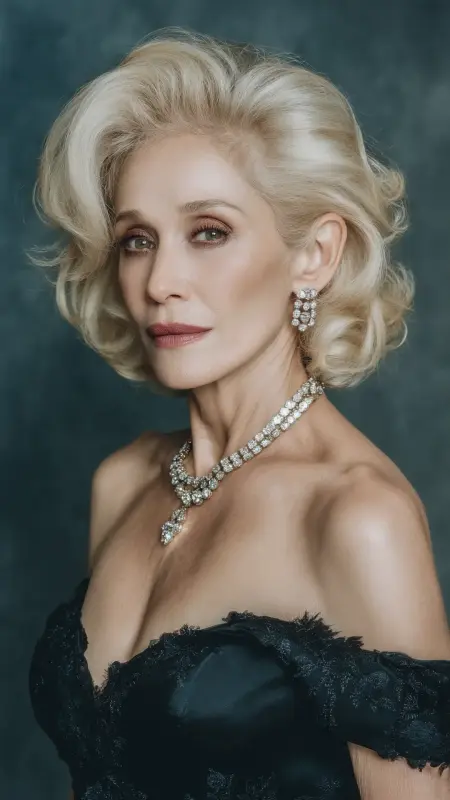 Voluminous Shoulder-Length Cut with Lifted Crown - Shoulder Length Haircuts For Women Over 60