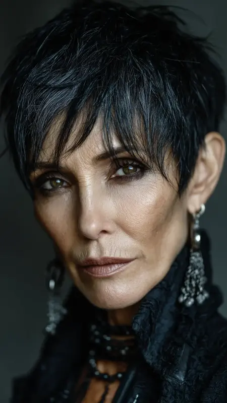 Wet Look Pixie - Short pixie hairstyles for older women