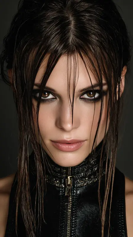 Wet-Look Straight Hair - Straight Hairstyles