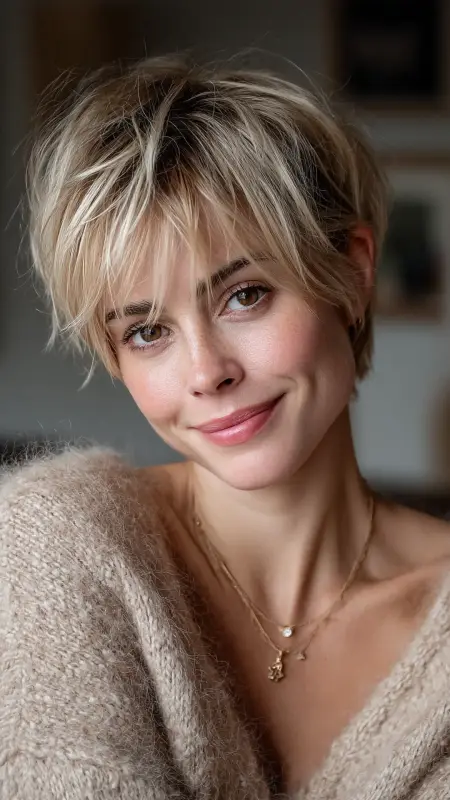 Wispy Fringe Pixie - Pixie Haircuts For Fine Hair
