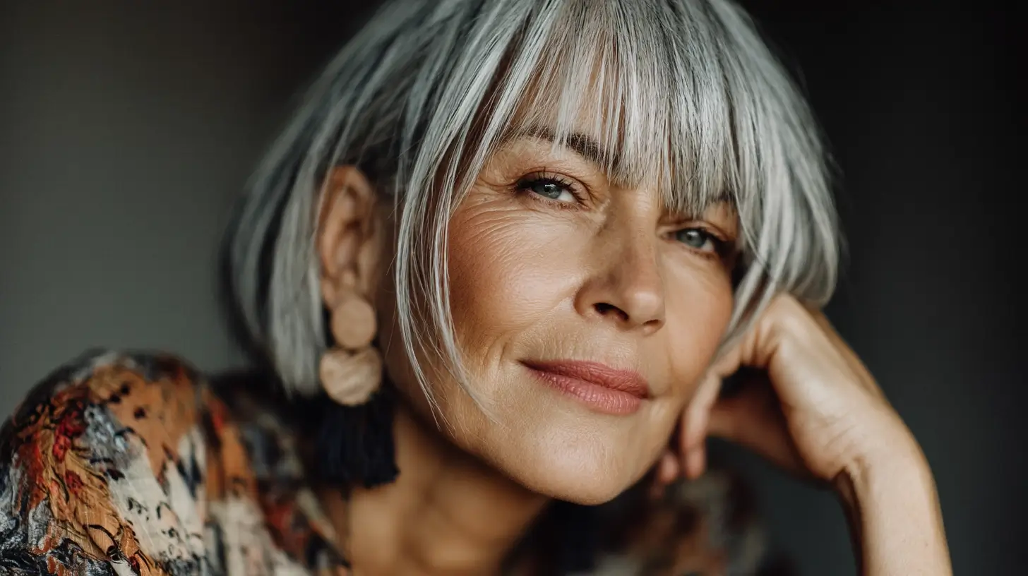 hairstyles for women over 70 with bangs 3