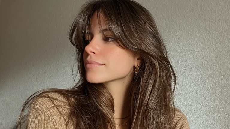 long straight hair with curtain bangs 2